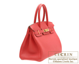 Hermes　Birkin bag 30　Bougainvillier　Clemence leather　Gold hardware