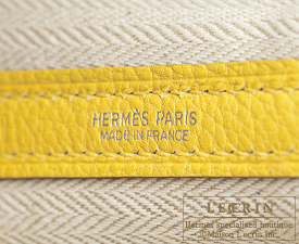 Hermes　Garden Party bag 30/TPM　Soleil　Buffalo sindhu leather　Silver hardware