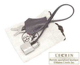 Hermes　Birkin bag 30　Raisin/Rose shocking　Chevre myzore goatskin　Ruthenium hardware