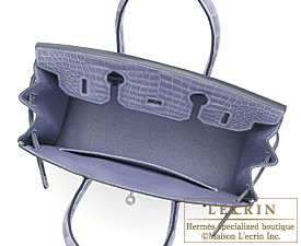 Hermes　Birkin bag 30　Blue brighton　Niloticus crocodile skin　Silver hardware
