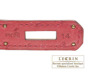 Hermes　Birkin bag 30　Bougainvillier　Ostrich leather　Gold hardware