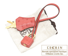 Hermes　Birkin bag 30　Bougainvillier　Ostrich leather　Gold hardware