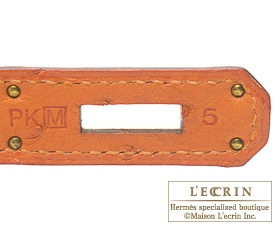 Hermes　Birkin bag 30　Tangerine orange　Ostrich leather　Gold hardware