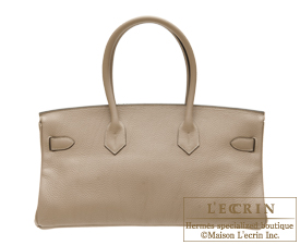 Hermes　JPG Shoulder Birkin　Gris tourterelle/Mouse grey　Clemence leather　Gold hardware