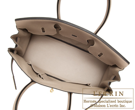 Hermes　JPG Shoulder Birkin　Gris tourterelle/Mouse grey　Clemence leather　Gold hardware