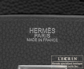 Hermes　JPG Shoulder Birkin　Black　Clemence leather　Silver hardware