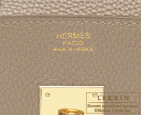 Hermes　Birkin bag 30　Gris tourterelle　Togo leather　Gold hardware