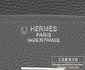 Hermes　Birkin bag 30　Black/Ebene　Clemence leather　Silver hardware