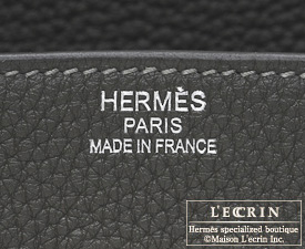 Hermes　Birkin bag 35　Graphite　Clemence leather　Silver hardware