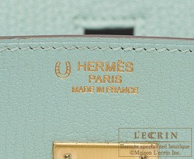 Hermes　Birkin bag 30　Aqua/Havane　Chevre myzore goatskin　Matt gold hardware