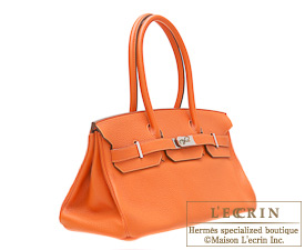 Hermes　JPG Shoulder Birkin　Orange　Clemence leather　Silver hardware