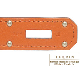 Hermes　JPG Shoulder Birkin　Orange　Clemence leather　Silver hardware