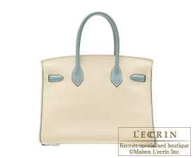 Hermes　Birkin bag 30　Parchemin/Ciel　Togo leather　Matt silver hardware