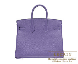Hermes　Birkin bag 25　Iris　Togo leather　Silver hardware