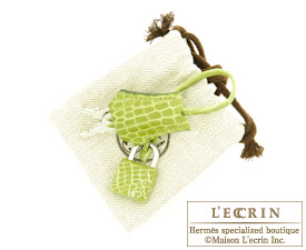 Hermes Birkin bag 25 Anis green Niloticus crocodile skin Gold hardware