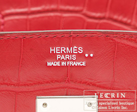 Hermes　Birkin bag 30　Bougainvillier　Matt niloticus crocodile skin　Silver hardware