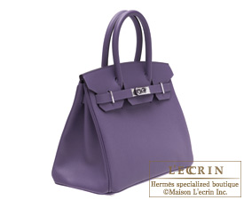 Hermes　Birkin bag 30　Iris　Epsom leather　Silver hardware