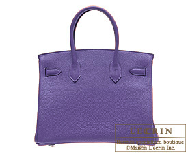 Hermes　Birkin bag 30　Iris　Clemence leather　Silver hardware