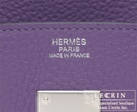 Hermes　Birkin bag 30　Iris　Clemence leather　Silver hardware