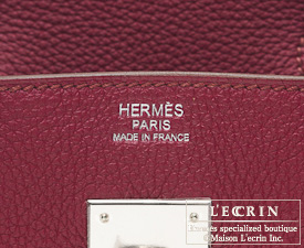Hermes　Birkin bag 35　Ruby/Dark red　Togo leather　Silver hardware