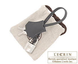 Hermes　Birkin bag 25　Graphite　Epsom leather　Silver hardware