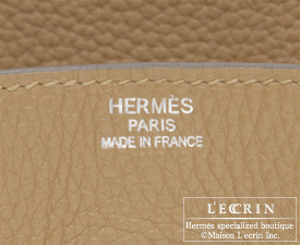 Hermes　JPG Shoulder Birkin　Tabac camel　Clemence leather　Silver hardware