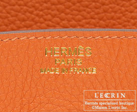 Hermes　JPG Shoulder Birkin　Orange　Clemence leather　Gold hardware