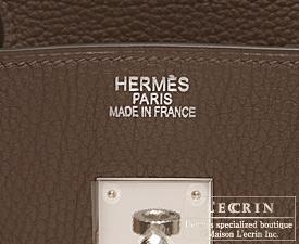 Hermes　Birkin bag 35　Chocolat/Chocolate　Clemence leather　Silver hardware