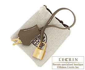 Hermes　Birkin bag 35　Etoupe grey　Epsom leather　Gold hardware 