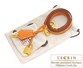 Hermes　Kelly bag 32　Orange　Togo leather　Gold hardware