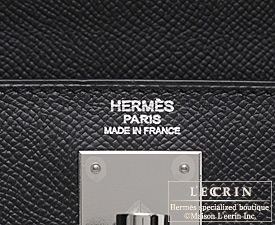 Hermes　Kelly bag 32　Black　Epsom leather　Silver hardware