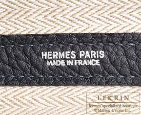 Hermes Garden Party bag PM Black Negonda leather Silver hardware ...  