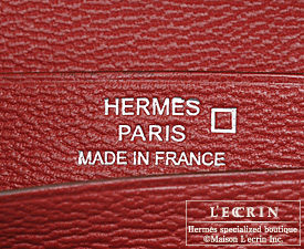 Hermes Bearn bi-fold wallet Rouge vif Alligator crocodile skin 