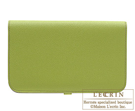 Hermes　Dogon GM　Anis green/Vert anis　Togo leather　Gold hardware