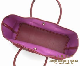 Hermes　Garden Party bag 36/PM　Rouge imperial　Toile officier with Buffalo leather　Silver hardware