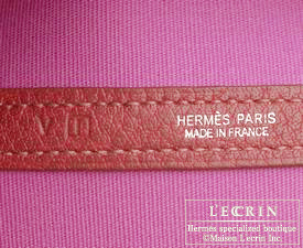 Hermes　Garden Party bag 36/PM　Rouge imperial　Toile officier with Buffalo leather　Silver hardware