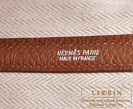 Hermes　Garden Party bag 36/PM　Marron dinde　Negonda leather　Silver hardware