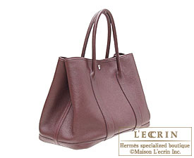 Hermes　Garden Party bag 36/PM　Prune　Negonda leather　Silver hardware