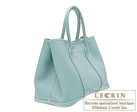 Hermes　Garden Party bag 36/PM　Ciel　Negonda leather　Silver hardware