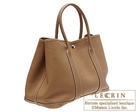 Hermes　Garden Party bag 36/PM　Alezan　Negonda leather　Silver hardware