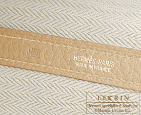 Hermes　Garden Party bag 36/PM　Beige　Buffalo sindou leather　Silver hardware