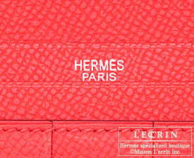 Hermes　Bearn Soufflet　Bougainvillier/Gold yellow　Epsom leather　Silver hardware