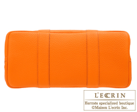 Hermes　Garden Party bag 36/PM　Orange　Negonda leather　Silver hardware