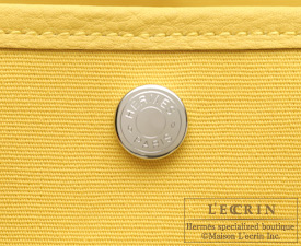Hermes　Garden Party bag 36/PM　Soleil　Toile officier with Buffalo leather　Silver hardware