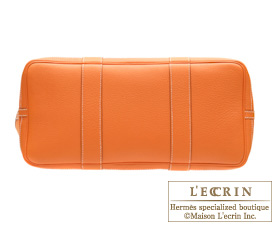 Hermes　Garden Party bag 36/PM　Orange　Toile officier with Buffalo leather　Silver hardware