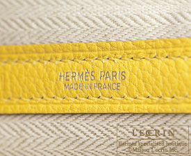 Hermes　Garden Party bag 36/PM　Soleil　Buffalo sindou leather　Silver hardware