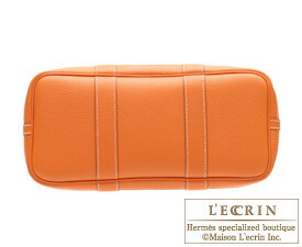 Hermes　Garden Party bag 30/TPM　Orange　Toile officier with Buffalo leather　Silver hardware