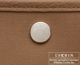 Hermes　Garden Party bag 30/TPM　Alezan　Toile officier with Buffalo leather　Silver hardware