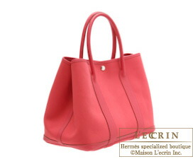 Hermes　Garden Party bag 30/TPM　Bougainvillier　Toile officier with Buffalo leather　Silver hardware