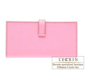 Hermes　Bearn Soufflet　Pink　Epsom leather　Gold hardware